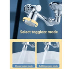 1080° Rotating Splash Filter Faucet Extender – Universal 2-in-1 Sink Tap Aerator