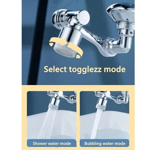 2-in-1 Splash Filter Kitchen Faucet Extension – Stainless Steel