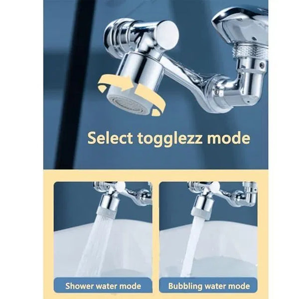 1080° Rotating Splash Filter Faucet Extender – Universal 2-in-1 Sink Tap Aerator