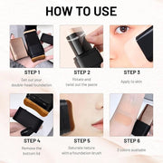 2-in-1 Glass Skin Foundation Stick – Buildable Coverage