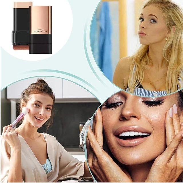 2-in-1 Glass Skin Foundation Stick – Buildable Coverage